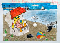 Postkarte Bruni am Strand Kühlungsborn