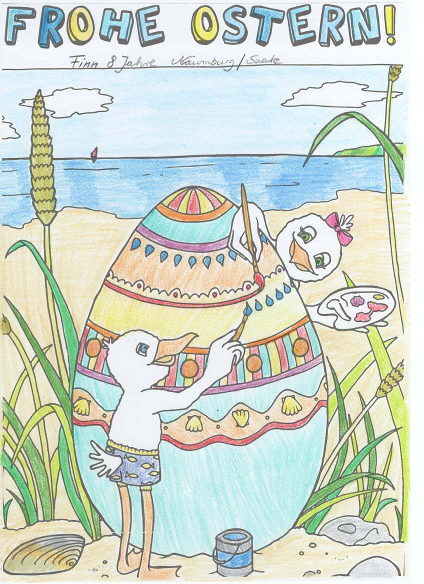 Postkarte Ostern  Ari und Bruni